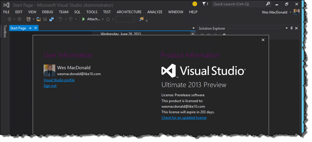 Визуал студио Главная страница. Visual Studio 2013. 1. Visual Studio. Визуал студио 2013.